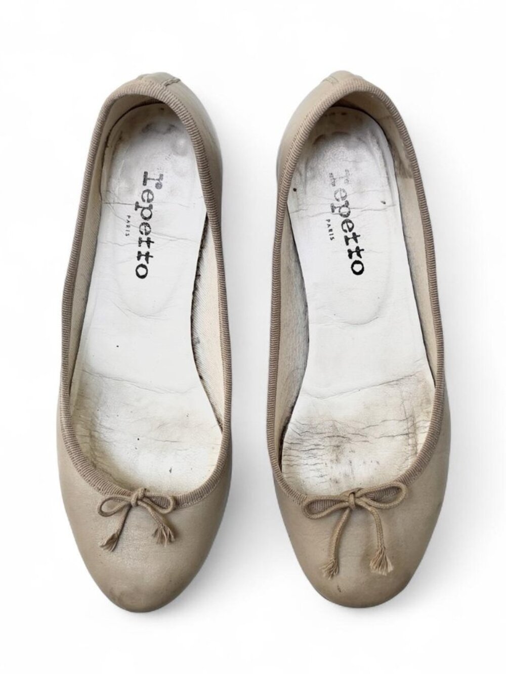 Repetto Camille Leather Heels in Taupe - Size 38 EU/7-7.5 US